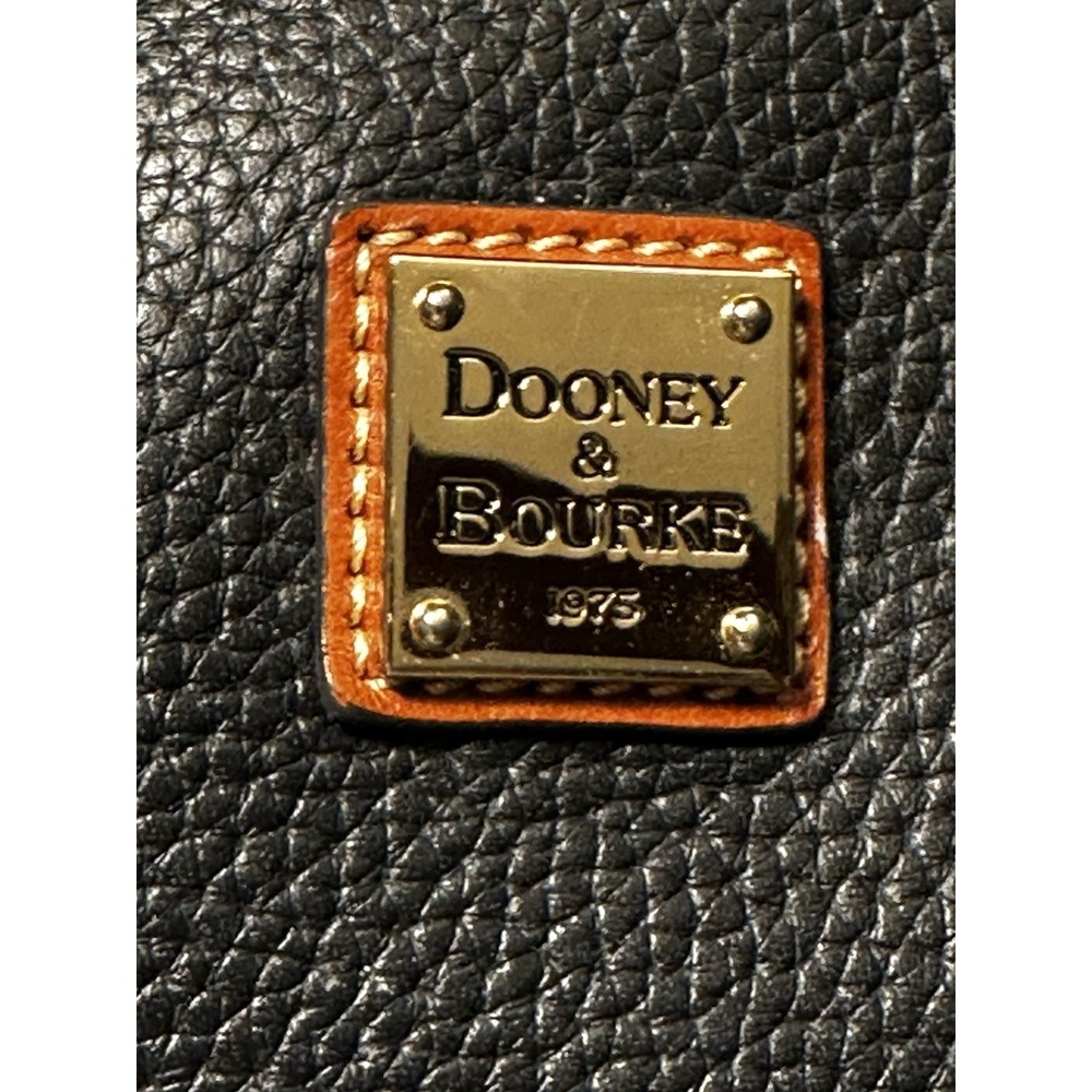 Dooney & Bourke Pebble Grain Hobo | Black Brown includes blue storage bag - Picture 6 of 6